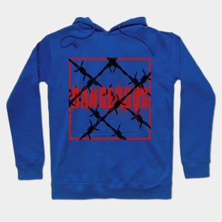 Dangerous Text Art Based Cool Design Hoodie